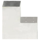 Vidaxl Pfostenverbindungen 4 Stück L-Form 101x101 mm verzinktes Metall