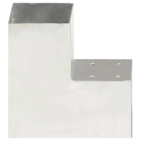 Vidaxl Pfostenverbindungen 4 Stück L-Form 101x101 mm verzinktes Metall