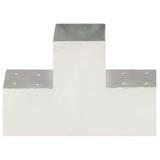 Vidaxl-Pfahlanschlüsse 4 ST T-Form 101x101 mm verzinktes Metall