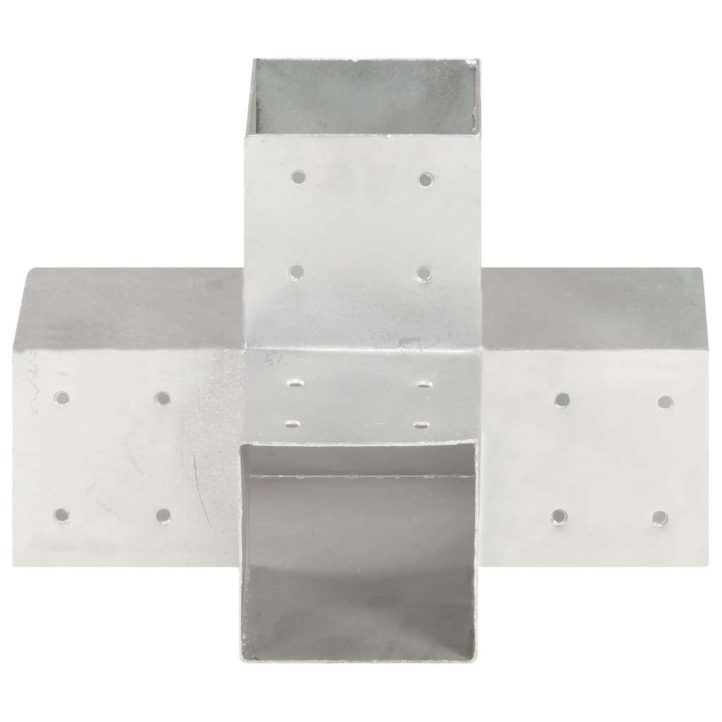 Vidaxl Pale Connection X-form 101x101 mm galvaniseret metal