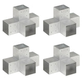 Compuestos de pila Vidaxl 4 PC 101x101 mm de metal galvanizado