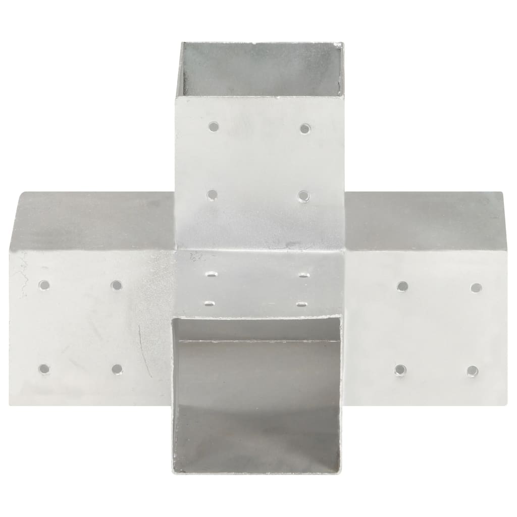 Vidaxl Pile Verbindungen 4 PC-Form 101x101 mm Galvaniséiert Metal