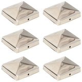 Vidaxl -Pfahlkappen 6 St. Pyramid 71 x 71 mm Edelstahl