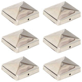 Vidaxl -Pfahlkappen 6 St. Pyramid 71 x 71 mm Edelstahl