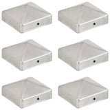 Vidaxl -Pfahlhauben 6 St. Pyramid 71 x 71 mm verzinktes Metall