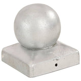 Vidaxl Pfostenkappen 6 Stück Kugel 71x71 mm verzinktes Metall
