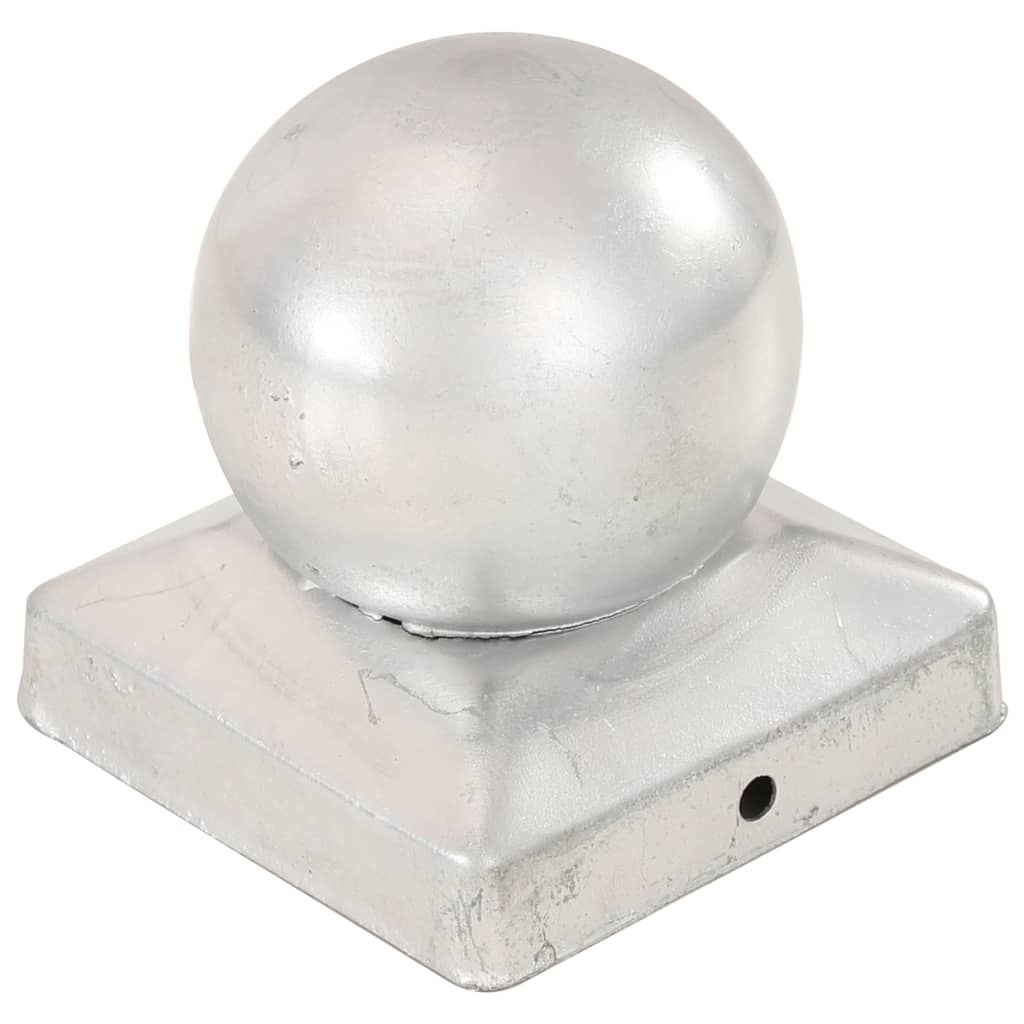 VidaXL Pile Hoods 6 St Bol 91x91 mm galvanized metal