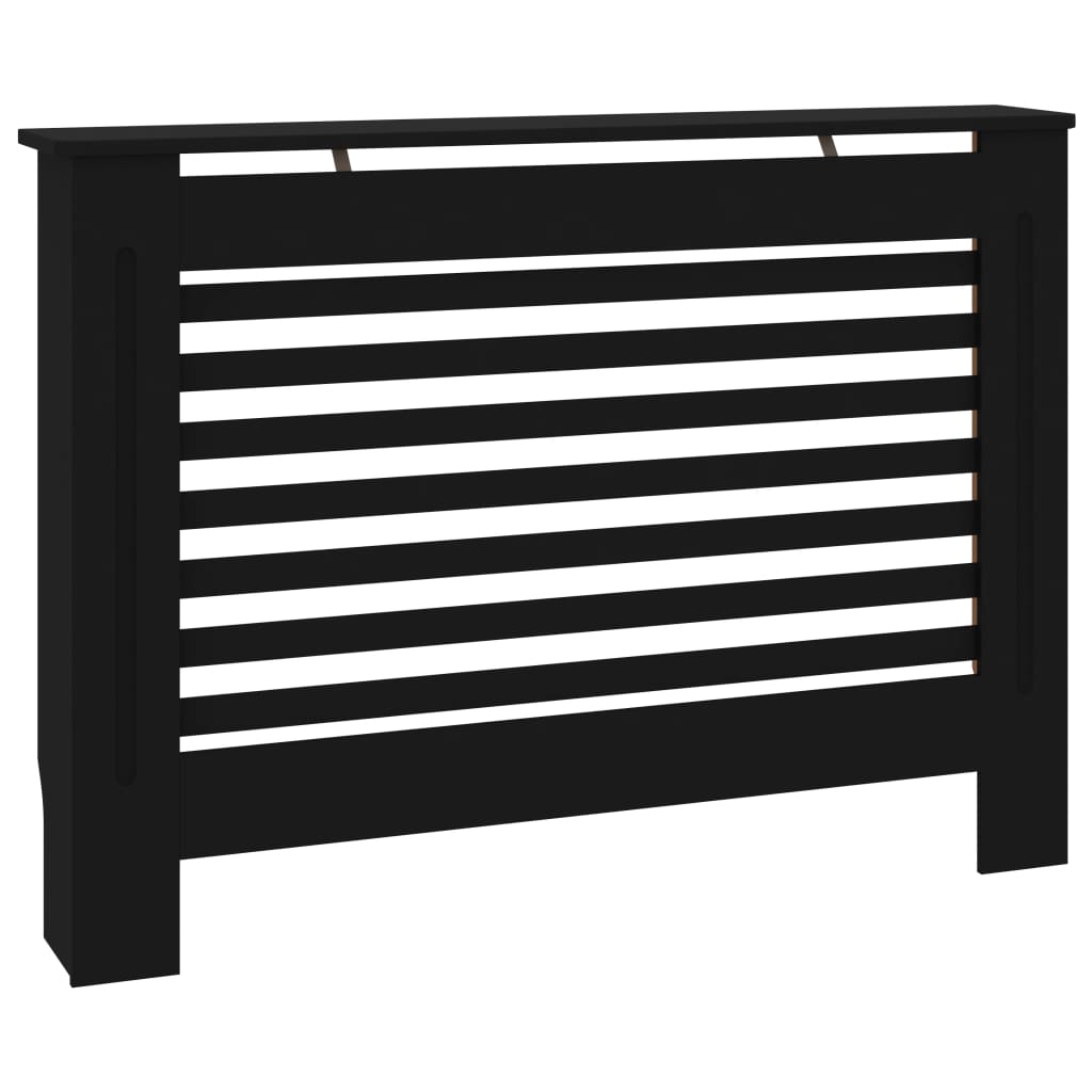 VIDAXL -Radiatorkonstruktion 112x19x81.5 cm MDF Schwarz