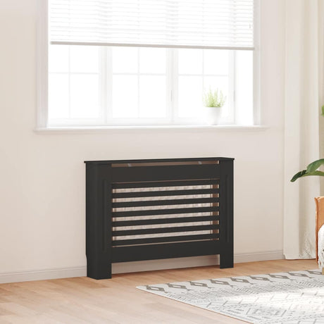 VIDAXL -Radiatorkonstruktion 112x19x81.5 cm MDF Schwarz