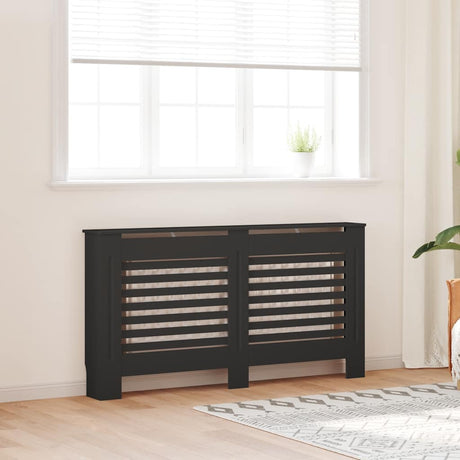 VIDAXL -Radiatorkonstruktion 152x19x81.5 cm MDF Schwarz