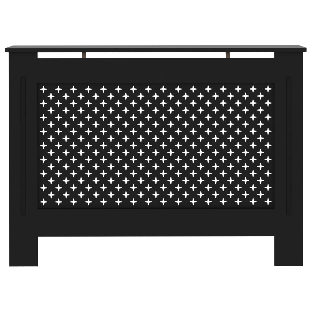 VIDAXL -Radiatorkonstruktion 112x19x81.5 cm MDF Schwarz