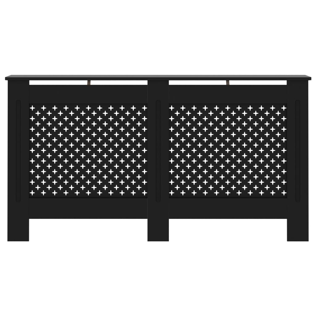 VIDAXL -Radiatorkonstruktion 152x19x81.5 cm MDF Schwarz