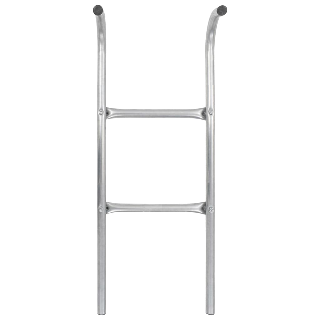 Vidaxl -Trampolinleiter mit 2 Sport 102,6 cm Stahl Silber gefärbt