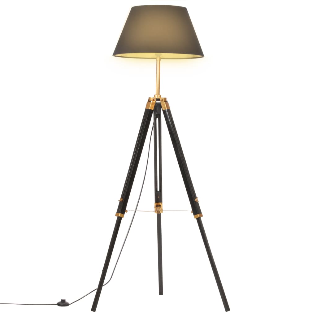 Vidaxl Lamce Lamp Driepoot 141 cm pevný teak černá a zlatá barva