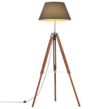 Vidaxl Stehlampe Driepoot 141 cm Festes Teakhonig braun und schwarz