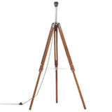 Vidaxl Stehlampe Driepoot 141 cm Festes Teakhonig braun und schwarz