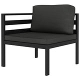 Vidaxl 4-delige loungeset met kussens aluminium antraciet