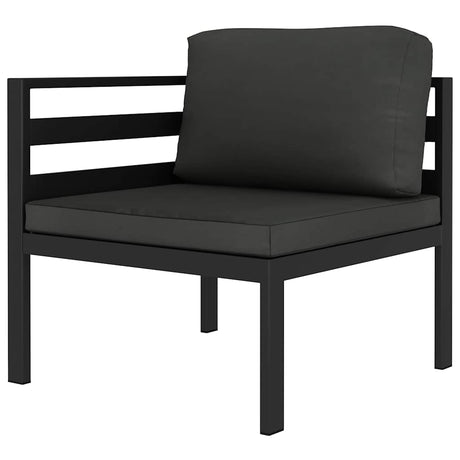 Vidaxl 3-delige loungeset met kussens aluminium antraciet