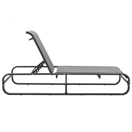 Vidaxl ligbed aluminium en textileen