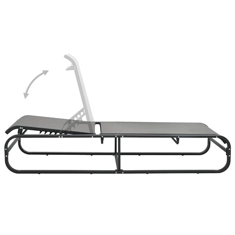 Vidaxl ligbed aluminium en textileen