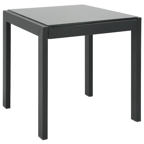 Vidaxl ligbedden 2 st met tafel textileen en staal