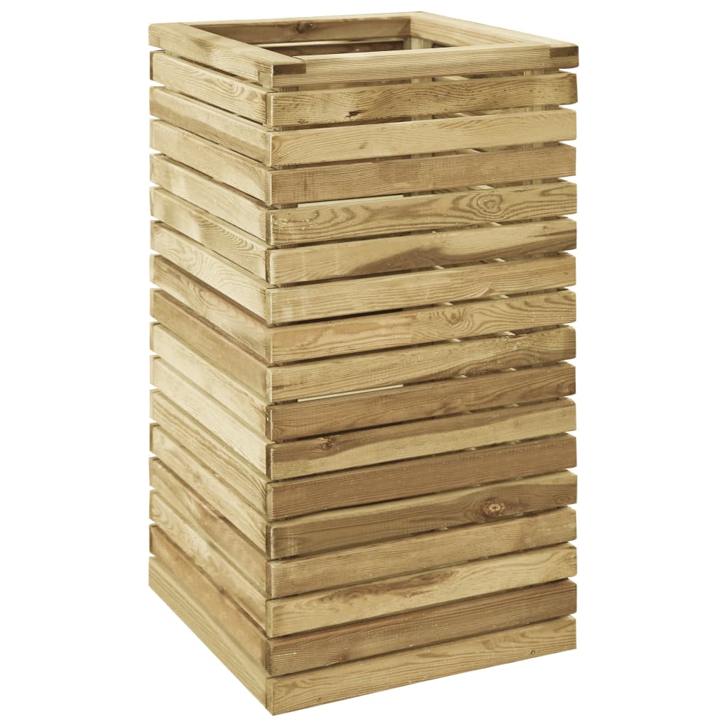 Plantador Vidaxl elevado 50x50x100 cm de madera de pino impregnada