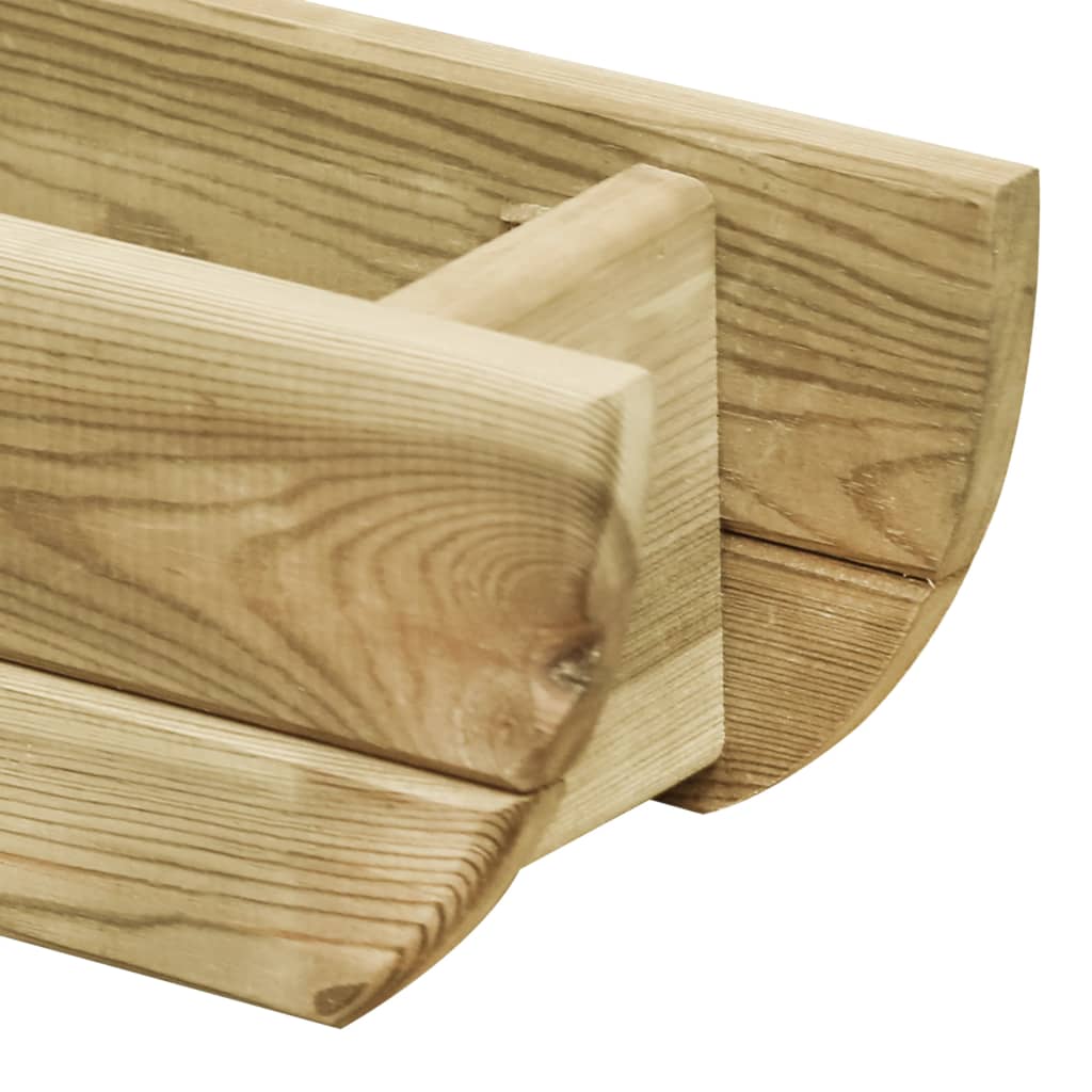 Vidaxl Planter huet 80x16x16 cm imprägnéiert Pinzis Holz