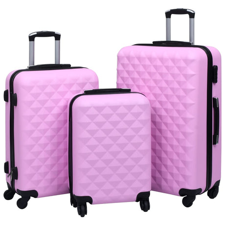 Vidaxl 3-teiliges hartes Gepäckset Abs Pink