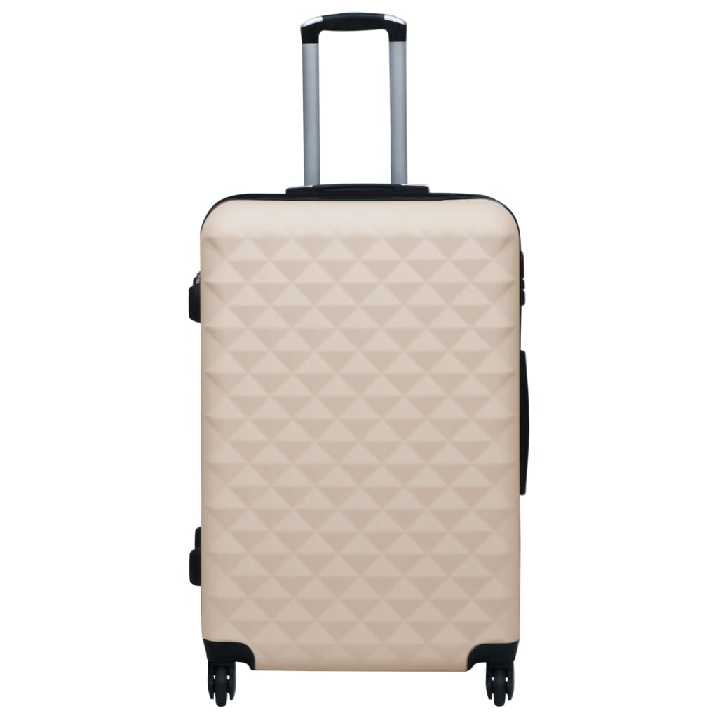 Vidaxl 3-part hard luggage set gold colored