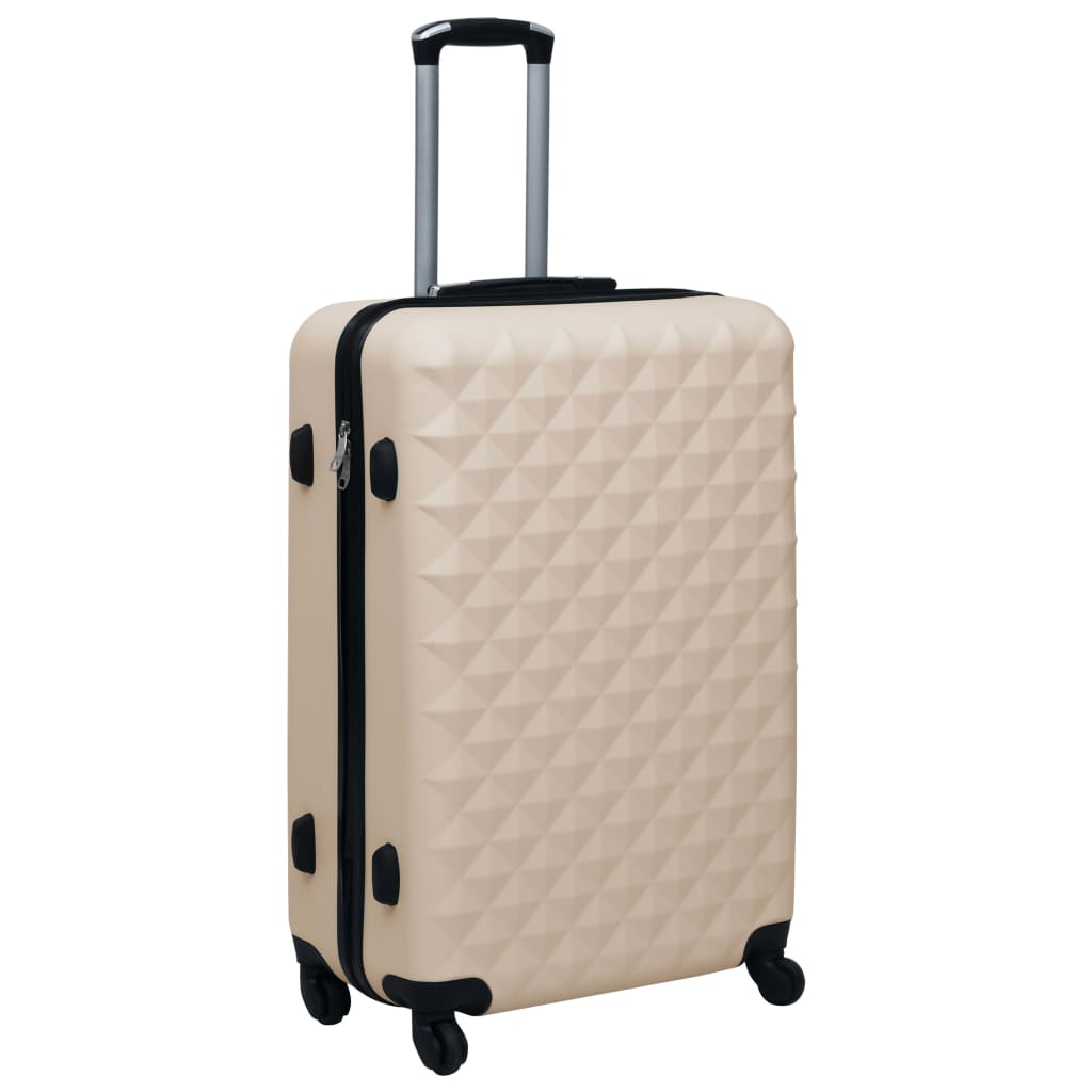 Vidaxl 3-part hard luggage set gold colored