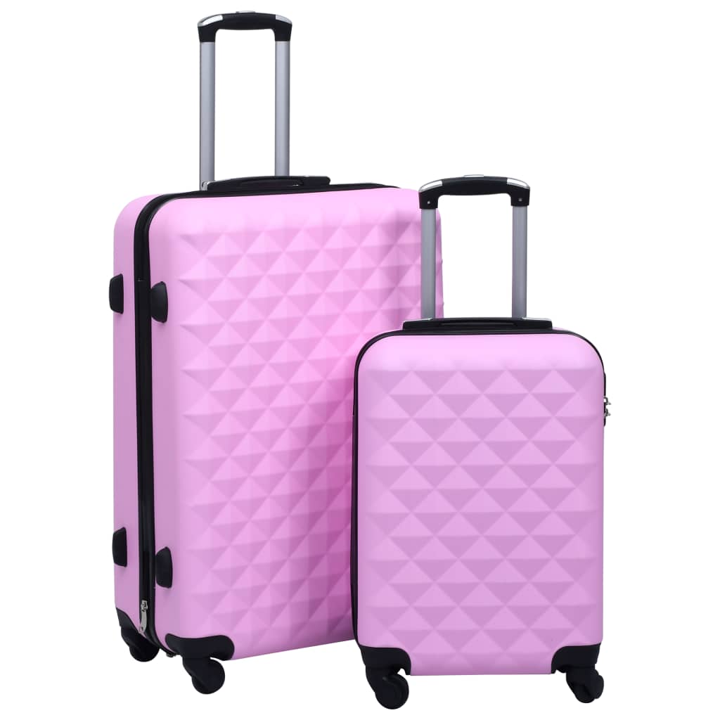 Vidaxl 2-piece hard luggage set pink