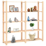 Vidaxl storage racks 5-layer 2 pcs 170x38x170 cm pine wood 500 kg