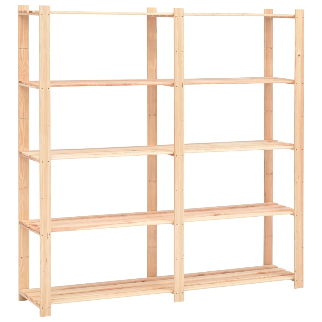 Vidaxl storage racks 5-layer 10 pcs 170x38x170 cm pine wood 500 kg