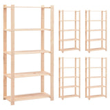 Rack di archiviazione Vidaxl 5 strati 5 ST 80x38x170 cm in legno di pino 250 kg