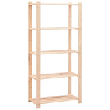 Rack di archiviazione Vidaxl 5 strati 10 ST 80x38x170 cm in legno di pino 250 kg