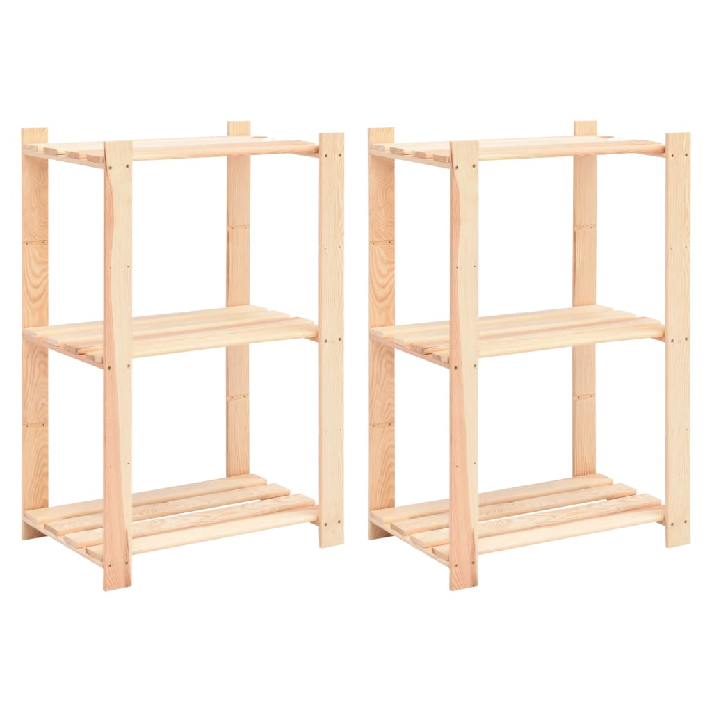 Grandas de almacenamiento Vidaxl 2 PCS 20x38x90 cm de pino sólido 150 kg