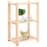 Vidaxl storage racks 3-layer 2 pcs 60x38x90 cm Solid pine 150 kg