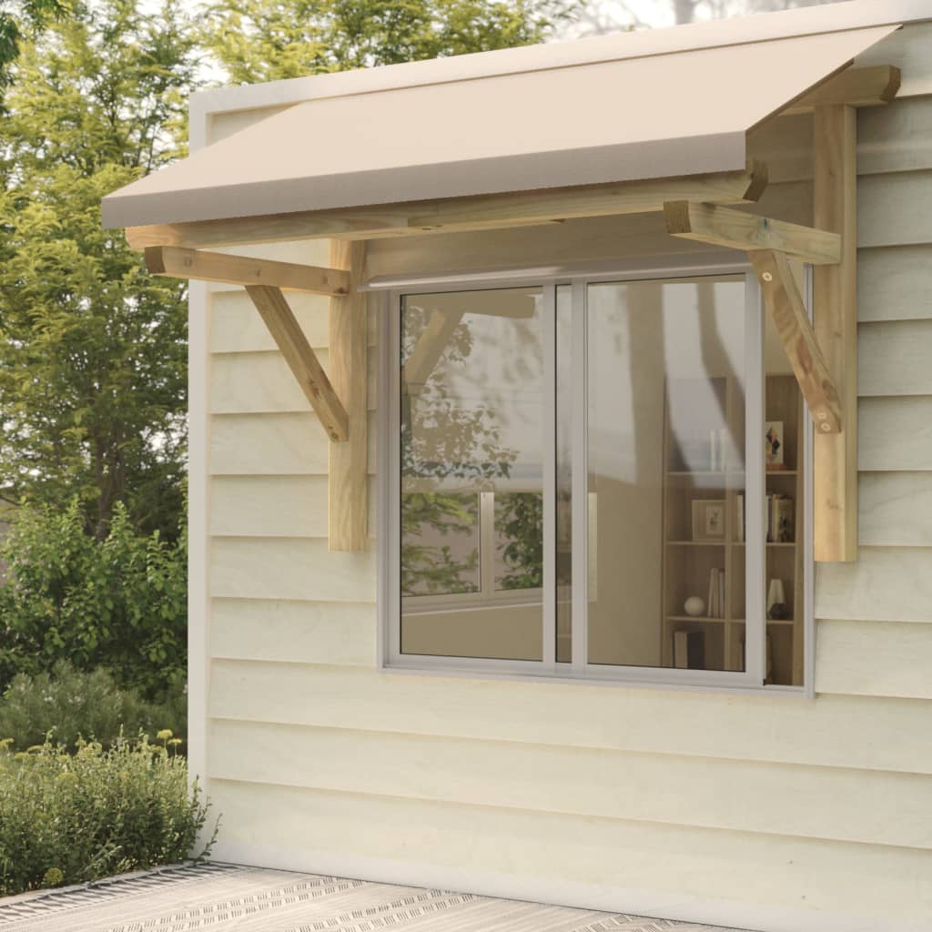 Vidaxl Door Canopy 200x100x100 cm Solid Pine