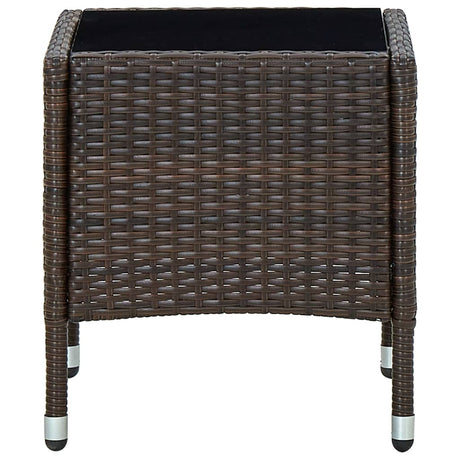 Vidaxl tuintafel 40x40x45 cm poly rattan bruin