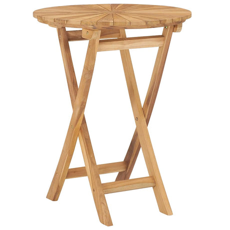 Vidaxl tuintafel inklapbaar ø60 cm massief teakhout