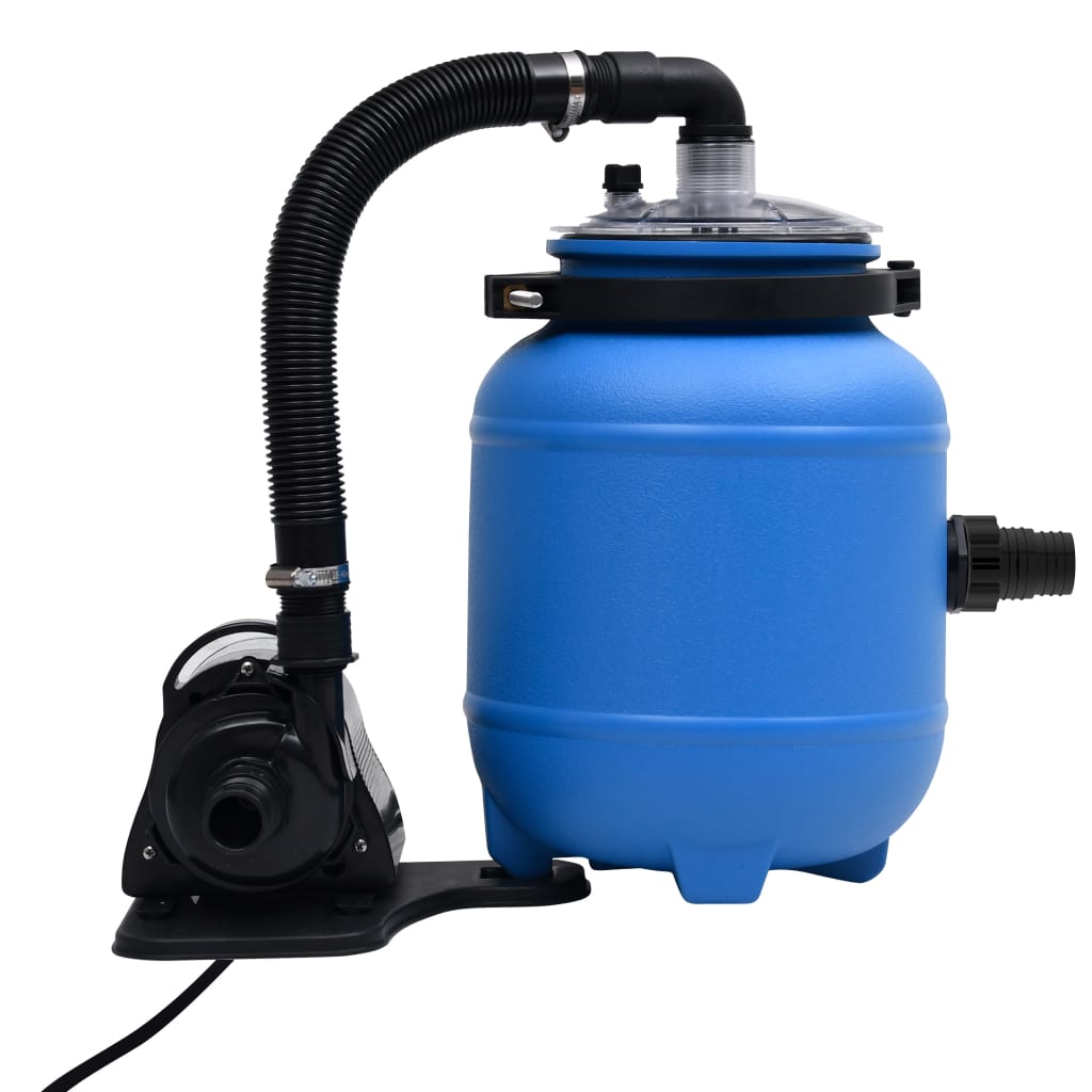 Vidaxl Pumpming Basen Filtr Pump 4 m3 U Black and Blue