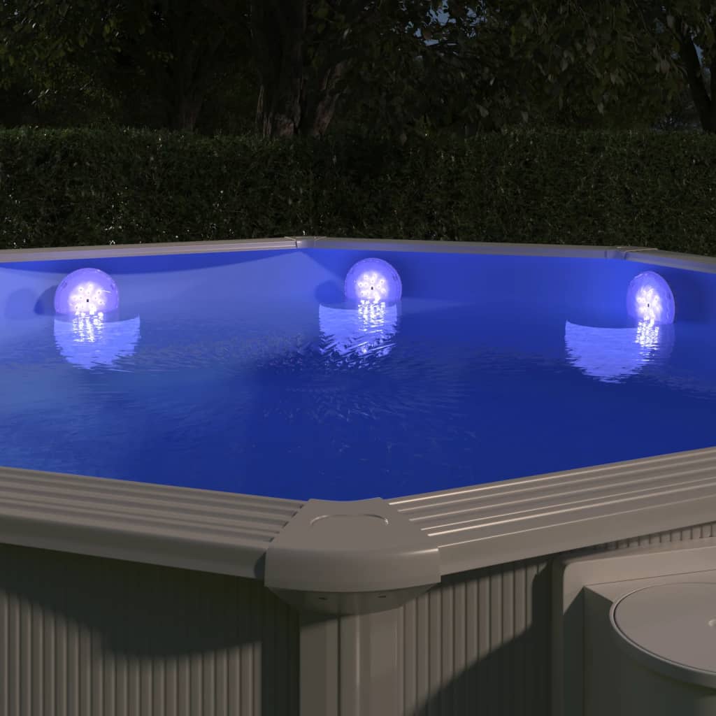 Vidaxl DIP de lámpara de natación: LED flotante con control remoto blanco