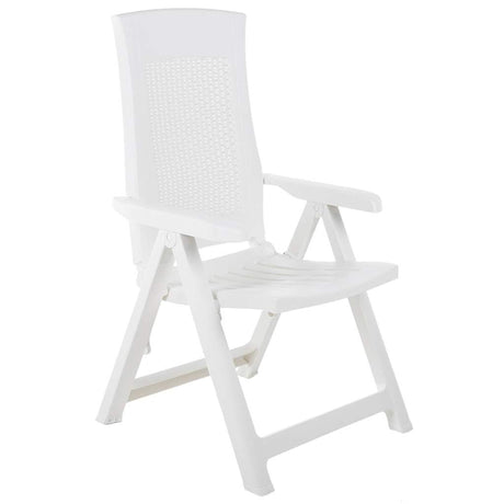 Vidaxl tuinstoelen 2 st verstelbaar kunststof wit