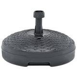 Vidaxl Parasol Fuß gefülltes Sandwasser 20 l Plastik -Rattan -Anthrazit