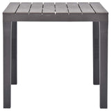 Vidaxl tuintafel 78x78x72 cm kunststof mokka