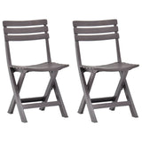 Vidaxl tuinstoelen inklapbaar 2 st kunststof mokka