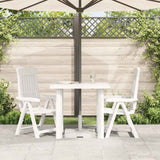Vidaxl tuintafel 80x75x72 cm kunststof wit
