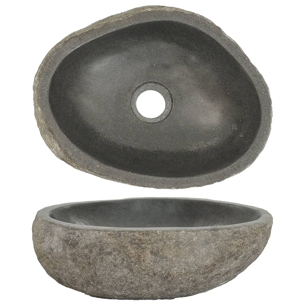 VIDAXL WASHBAIN OVAL (29-38) x (24-31) CM River Stone