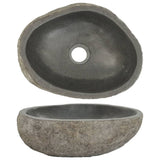 Vidaxl wastbasin oval (29-38) x (24-31) cm River Stone