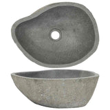 VIDAXL WASHBAIN OVAL (37-46) x (29-36) CM River Stone